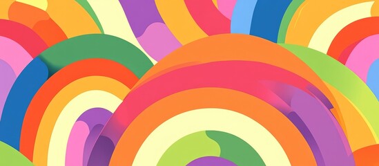 Obraz premium Colorful rainbow pattern suitable for a playful children s background