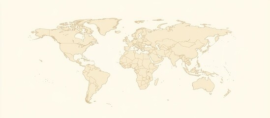 Blank world map for use in infographic designs