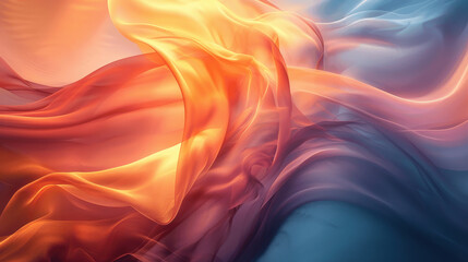 Colorful fabric waves blending seamlessly in a fluid motion create a dynamic abstract design