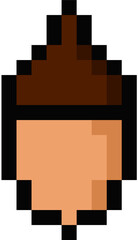 acorn, pixel art, pixel acorn, cute pixel art, cute sticker, fall, autumn