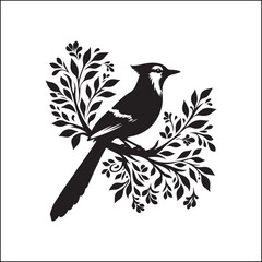 blue bird on a white background