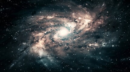 Obraz premium Cosmic Explosion Vibrant Galactic Nebula Bursting with Stellar Energy and Celestial Wonder