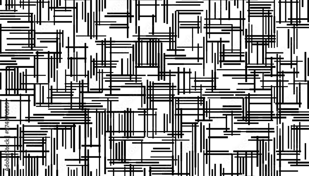 Poster black and white abstract lines pattern intersecting each other. modern background. vector format ill