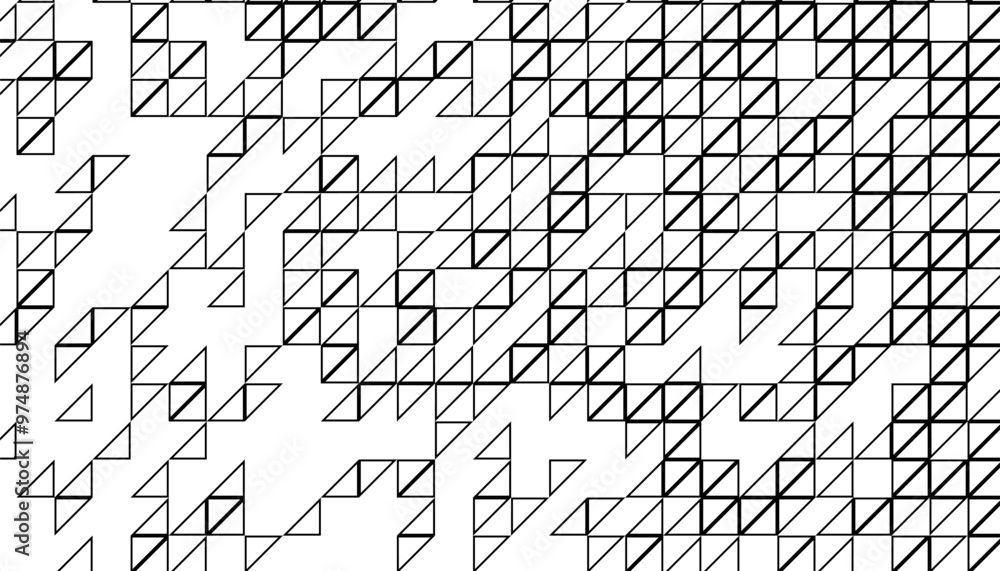 Poster abstract geometric pattern with line. black isolated on white background. vector format illustration