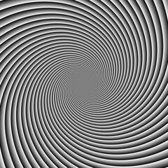 Black and white hypnotic spiral background