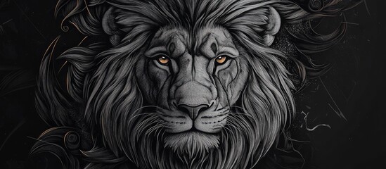 Artwork featuring a lion s head accompanied by motivational text created at a resolution of 5000 x 4000 pixels