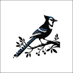 blue jay on a branch