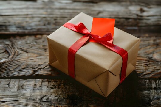 caje de regalos con nota para mensajes