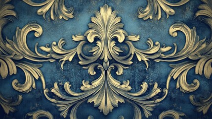 Blue vintage design with old-school typography,