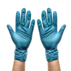 Surgical gloves isolate on white background, latex-free,