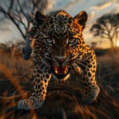 Obraz premium closeup portrait Jungle Leopard Jaguar for International day of the leopard