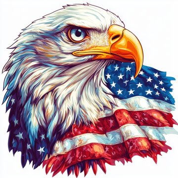 recommend clip art: Bald Eagle with American Flag   Patriotic Illustration