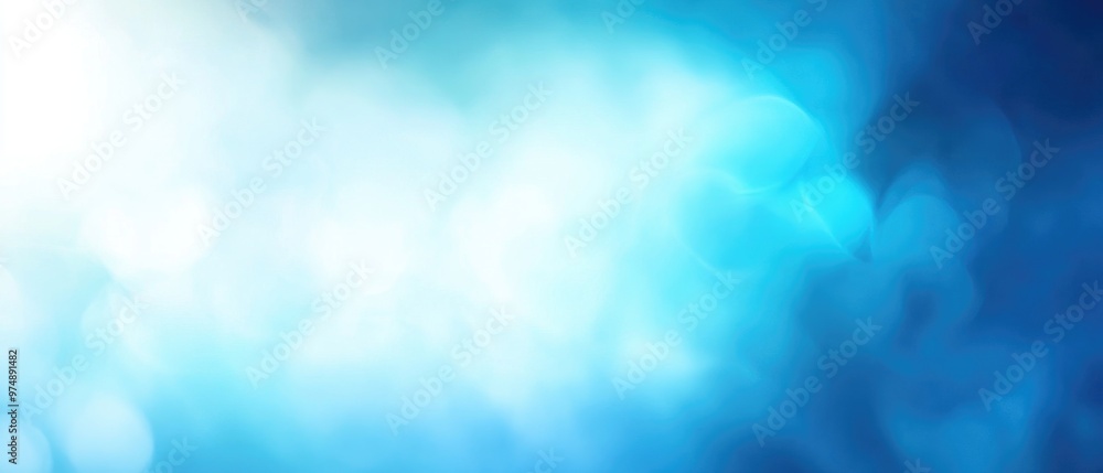 Poster abstract blurred blue background with a smooth gradient effect