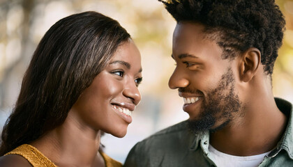 Fototapeta premium Eye Contact with Each Other, Smiling