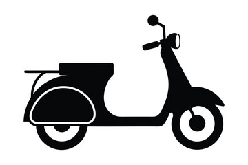 child riding scooter silhouette illustration © Tania