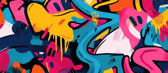 Seamless Abstract Street Art Graffiti Texture Background