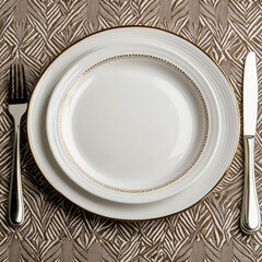 Fancy Dinner Table Isolated