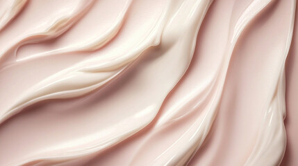 Fototapeta premium lotion or cream spread smoothly across a surface. The even texture highlights hydration and nourishment, symbolizing self-care, wellness, and the importance of skincare routines