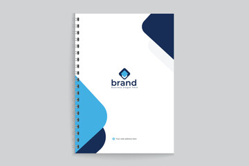 Modern  notebook cover design black and blue color