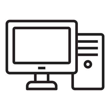 recommend clip art: Desktop Computer line icon