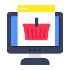 Unique design icon of online shopping