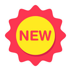 Editable design icon of new badge 
