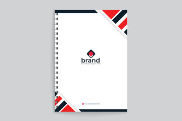Red color notebook cover design