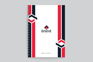 Red color notebook cover design