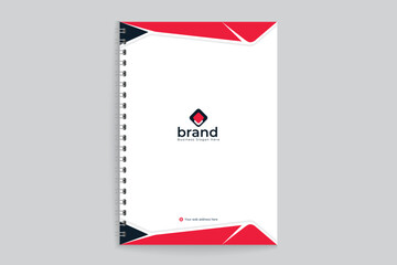 Red color notebook cover design