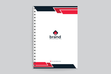 Red color notebook cover design