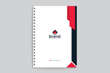 Red color notebook cover design