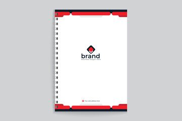 Red color notebook cover design