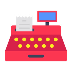 A premium download icon of cash register 