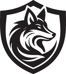 Logo style fox head vector silhouette image, generative ai