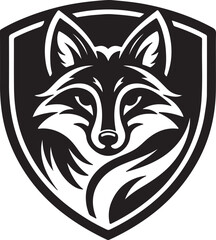 Logo style fox head vector silhouette image, generative ai