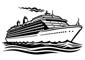 Obraz premium ship vector illustration