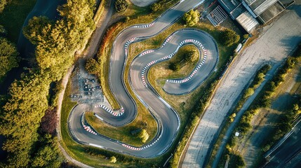 Obraz premium Urban Traffic Junctions. AI generated illustration.