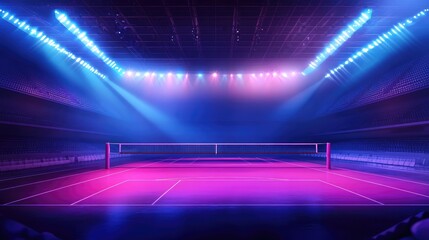 Volleyball Court Arena Field. AI generated illustration