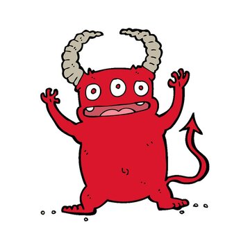 cartoon little devil