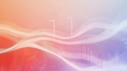 Sleek Gradient Background with Smooth Waves and Transparent Data Points for Modern Design