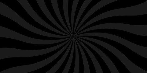 Seamless retro black and gray sunrise stripe sunburst texture design. Vector abstract rays sunburst backdrop banner wallpaper background.	