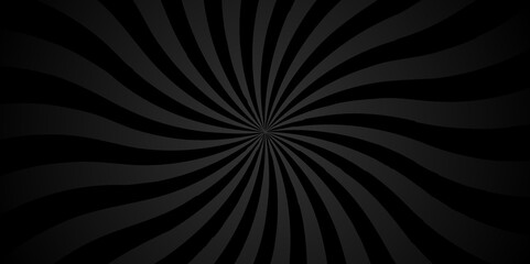 Seamless retro black and gray sunrise stripe sunburst texture design. comic or cartoon concept background with blank space design. Vector abstract rays sunburst backdrop banner wallpaper background.