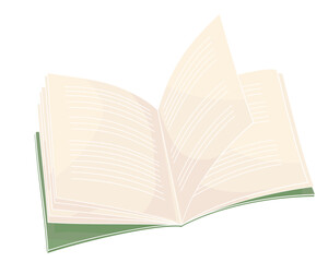 open book color vector illustration