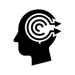 Mental Focus and Behavior Services logo silhouette style vector in white background