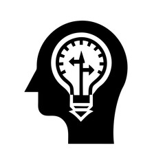 Mental Focus and Behavior Services logo silhouette style vector in white background