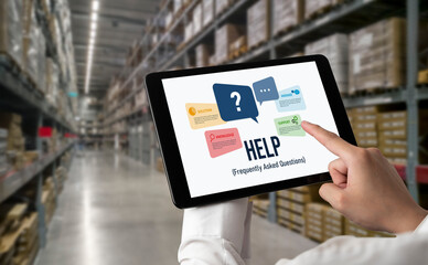 Help screen on the website provide answer to FAQ frequently asked question snugly with knowledge...