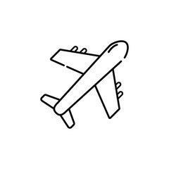 Plane Icon Vector. Lineal or Linear art.