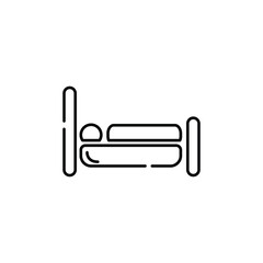 Sleeping Icon Vector. Hotel Sleep Icon. Lineal or Linear art.