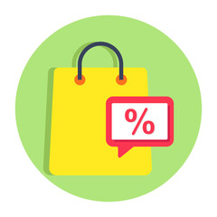 Trendy vector design of shopping discount 