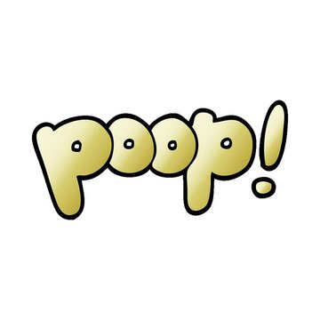 cartoon doodle font poop